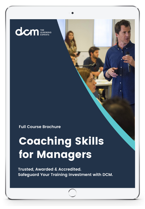 Get the  Coaching Skills for Managers Training Full Course Brochure & Timetable Instantly